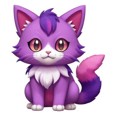 Purrloin-Skitty-Pokémon-Fakémon-hybrid-creature (full body) sticker