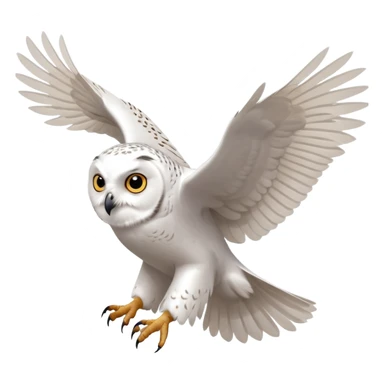 snowy owl in flight sticker