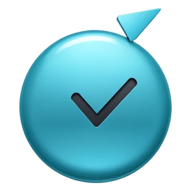 Blauer Haken von tik tok sticker