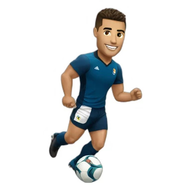 Ronaldo qui fait du rugby sticker