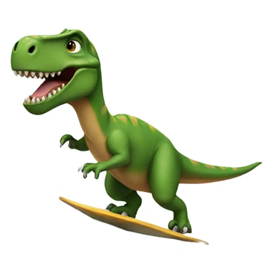 Dinosaur surfing sticker