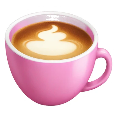 Cappuccino in pink mug sticker