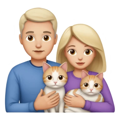 mama, papa niña y gata sticker