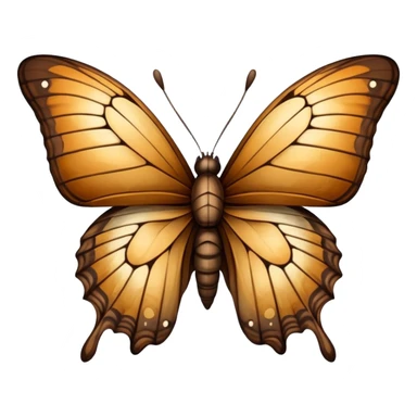 crackled dead non symmetrical butterfly sticker