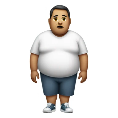 obese man sticker