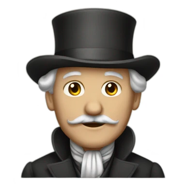 an old gentleman in the 19th century sticker