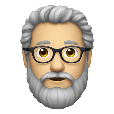 Majestic french bearded person with glasses sticker
