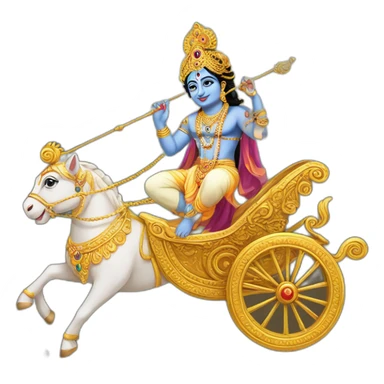Lord Krishna in chariot sticker