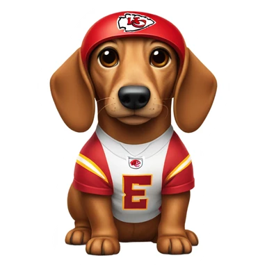 Wiener dog chiefs fan sticker