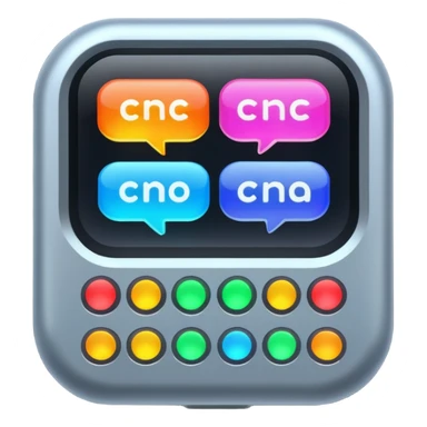 Chat bubble with CNC controller inside sticker