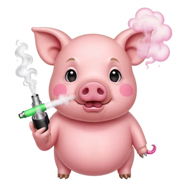cute pig vaping sticker