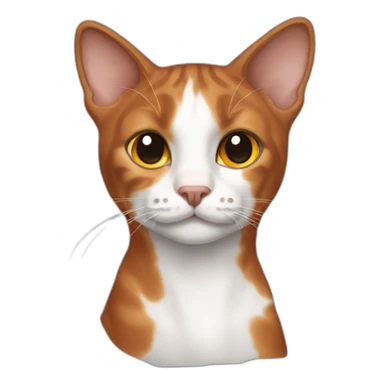 Orange and brown piebald cat sticker