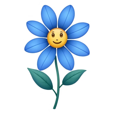 blue flower sticker