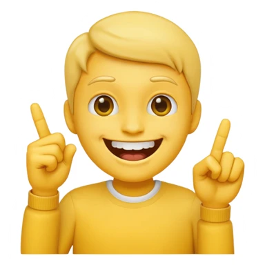 Emoji smiling with index finger in teeth sticker