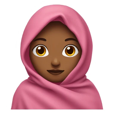 girl covered with a pink blanket sticker