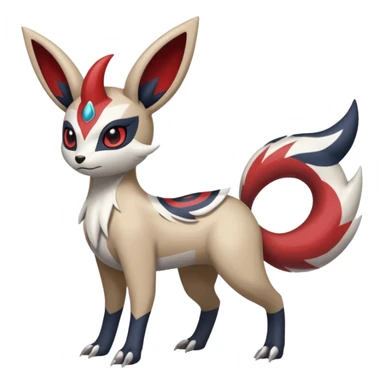 Tribal marked Zangoose-Meloetta-Minccino-Absol-fusion, full body sticker