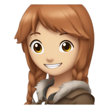 Holo Spice and Wolf smiling sticker