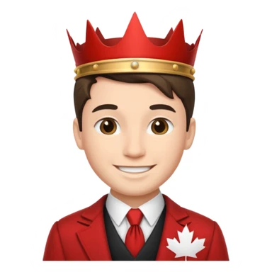 Молодий канадський король в національному канадському вбранні королевському bu sticker