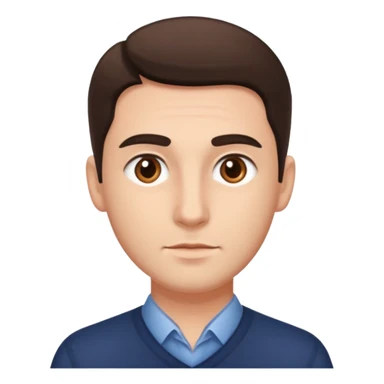 persona masculina con suerte enfocada en verse bien  sticker