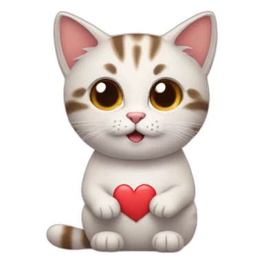 Cat saying I love you sticker