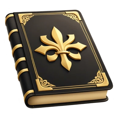 A black and gold book with an aged leather texture, embossed a, silhouette, exuding wisdom, mastery, and the relentless pursuit of greatness. - book of mastery  sticker