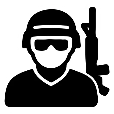 call of duty icon, military theme, modern, bold, suitable for a game app sticker