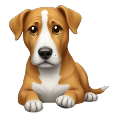 dog on couch sticker