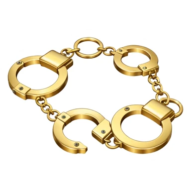 Golden hamd cuffs sticker
