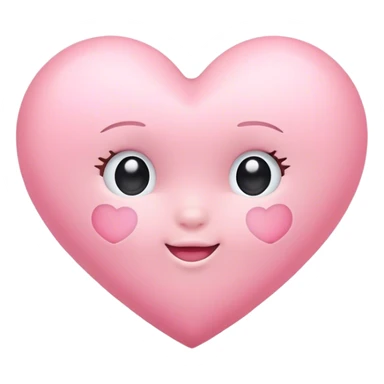 Light baby pink heart  sticker