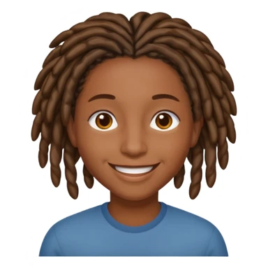 short, brown skin, short locs sticker