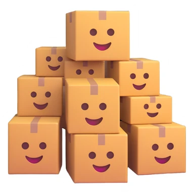 Moving boxes emoji sticker