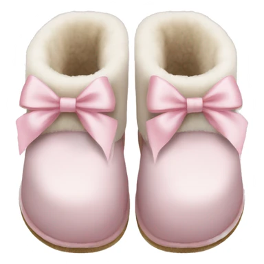White Ugg slippers light pink bows  sticker