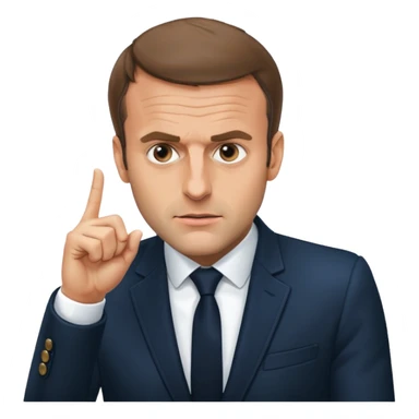 Emmanuel Macron qui fait un doigt d’honneur   sticker