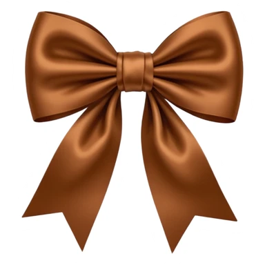 Brown bow sticker