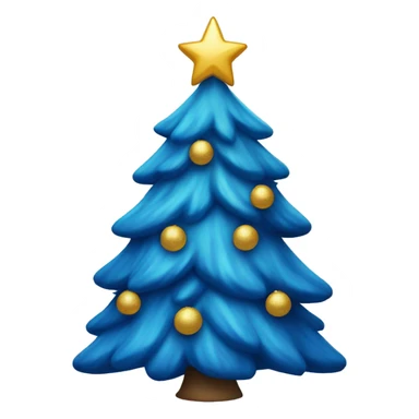 Blue Christmas tree sticker