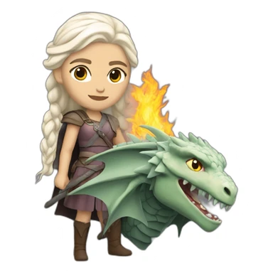 Daenerys Targaryen with dragon sticker