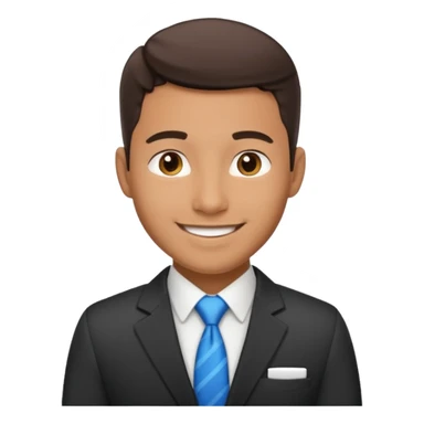 Je veux un réceptionniste d"hotel élégant masculin métissé sticker