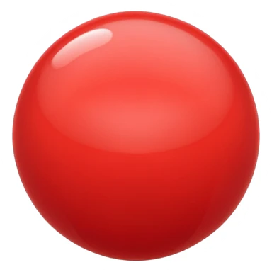 A sphere, red color sticker