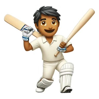 Indian playing cricket sticker