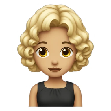 A really sad girl in a dress that is black sticker