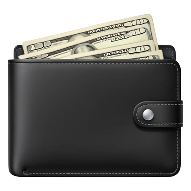 A wallet with money and financial bills, representing financial contribution sticker