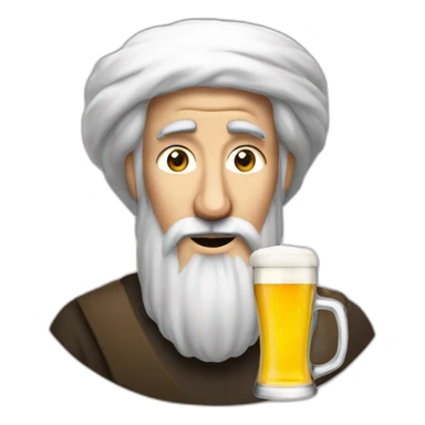 Ben Laden avec une biere sticker