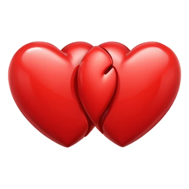 Heart connected to another heart sticker