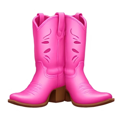 Pink cowboy boots sticker