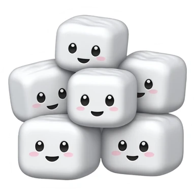 a few marshmallows, simple, clear without faces sticker