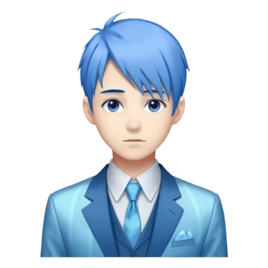 ethereal-pastel-transparent-translucent-gorgeous-spectral-dark-greyish-blue-whitish-gloomy-spectral-anime-poltergeist-man-with-blue-hair-with-a-beautiful-suit sticker