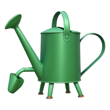 give me a watering can with legs. anthropomorphise the can sticker