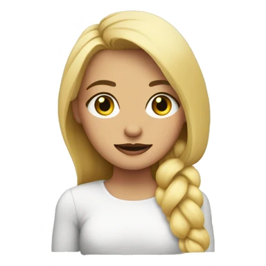 Mujer rubia con rulos y ojos nnegros  sticker