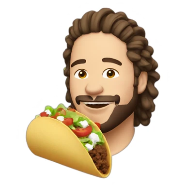 Post Malone eating a taco  sticker
