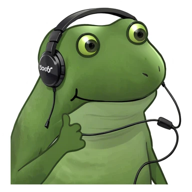 wearing a gaming headset sticker